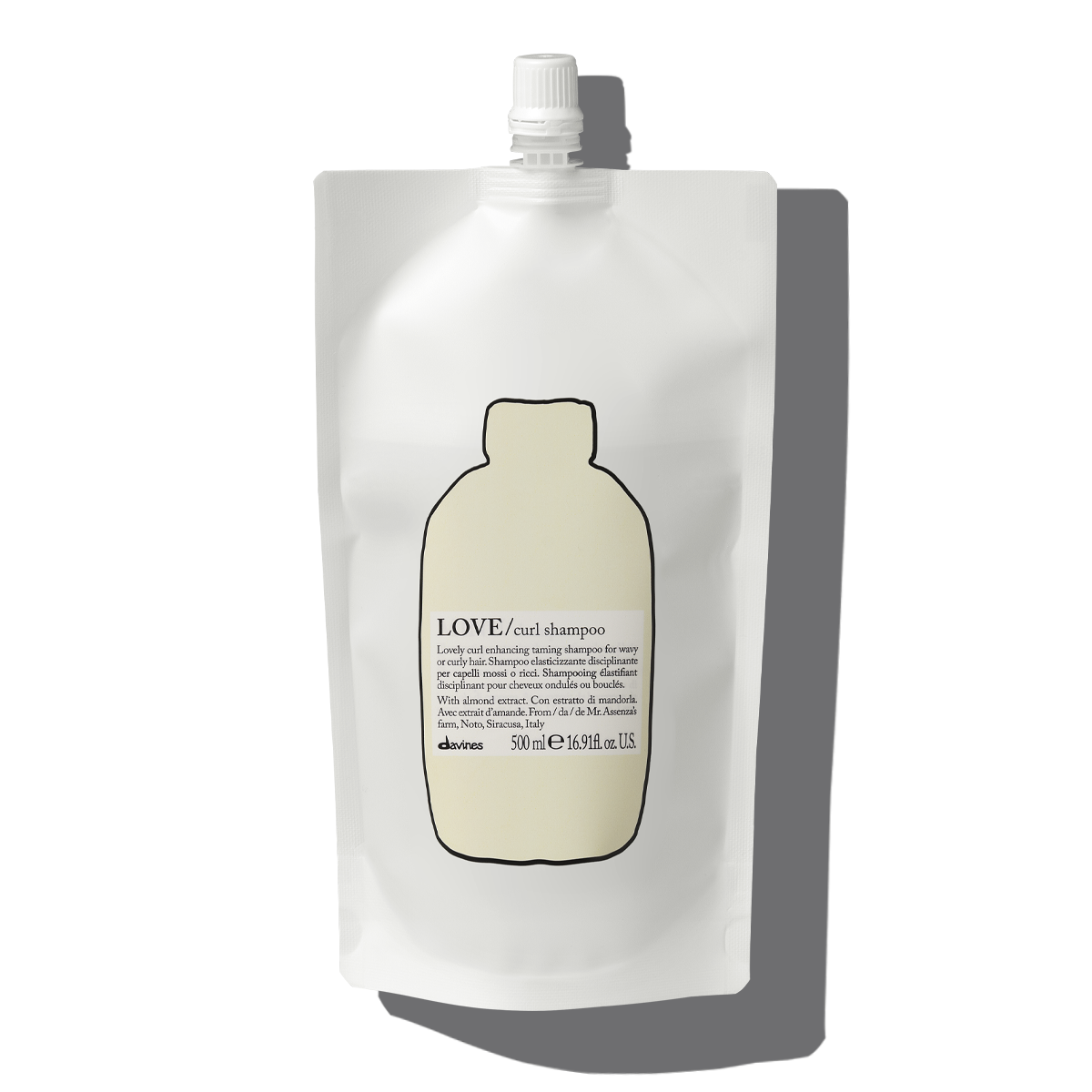 LOVE CURL Shampoo 500 ml refill Shampoo for bølget eller krøllet hår 500 ml Davines